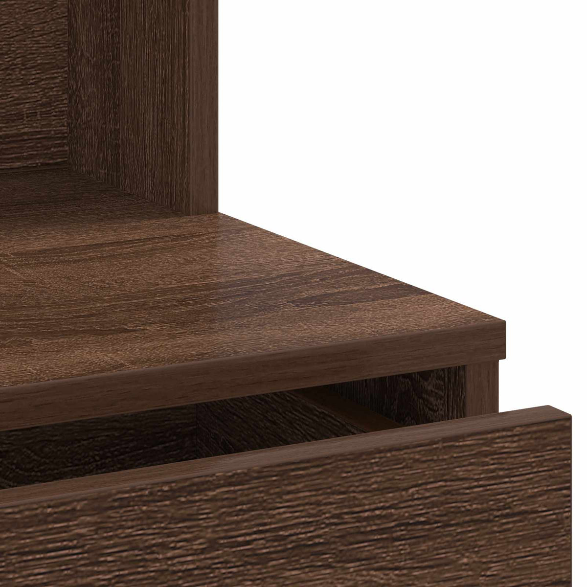 Cosmetic table with LED, brown oak, 74.5x40x141cm
