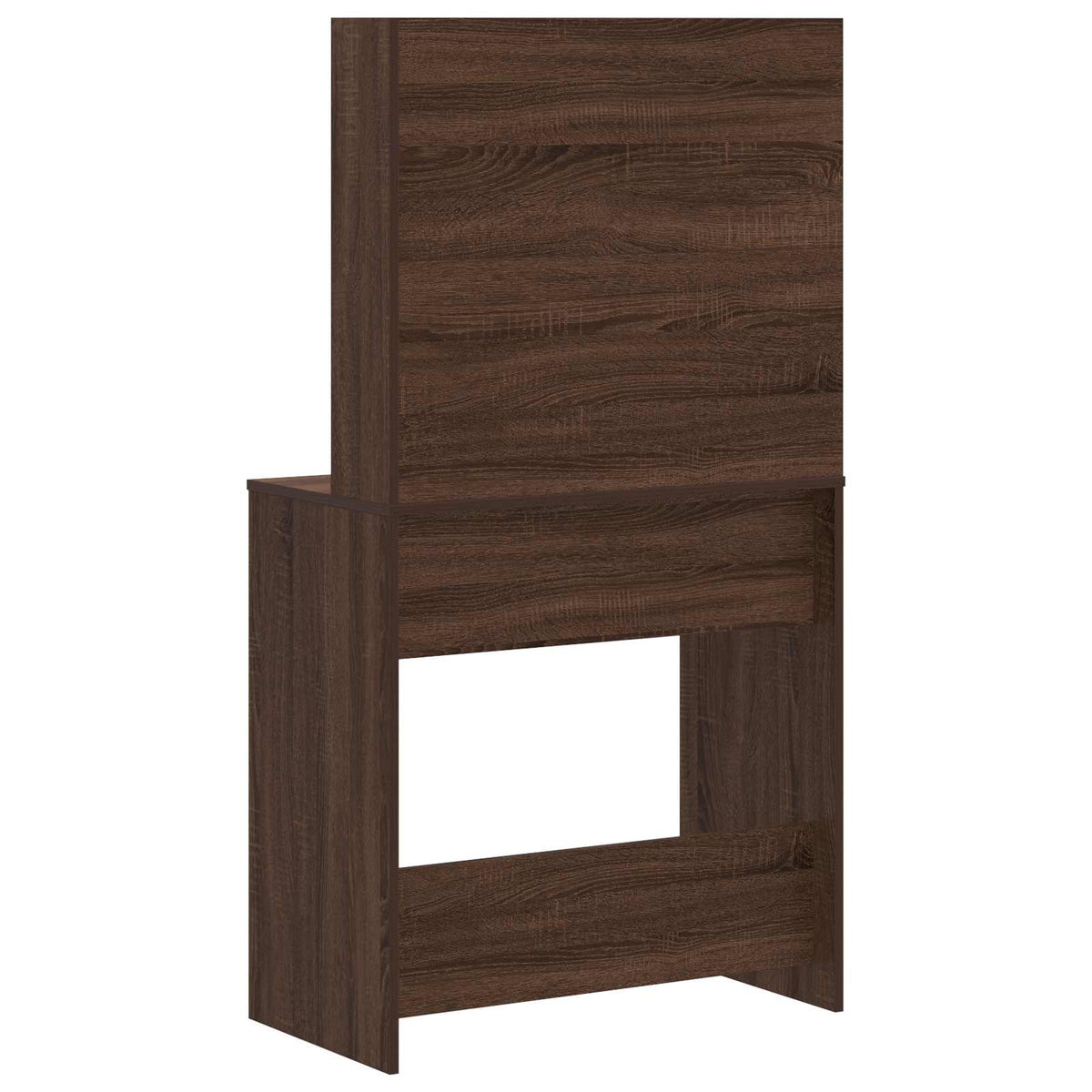 Cosmetic table with LED, brown oak, 74.5x40x141cm
