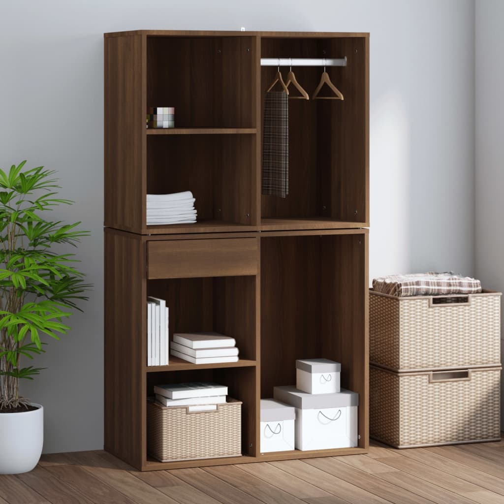 Cosmetic cabinet, brown oak, 80x40x65cm, engineered wood
