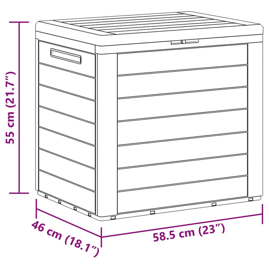 Lauko daiktadėžė MILAN, ruda, 58,5cm