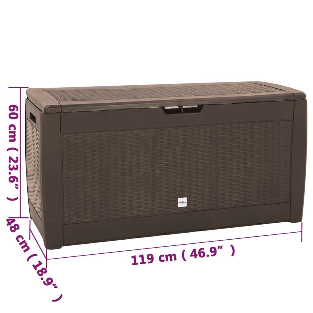 Lauko daiktadėžė MILES, ruda, 119cm