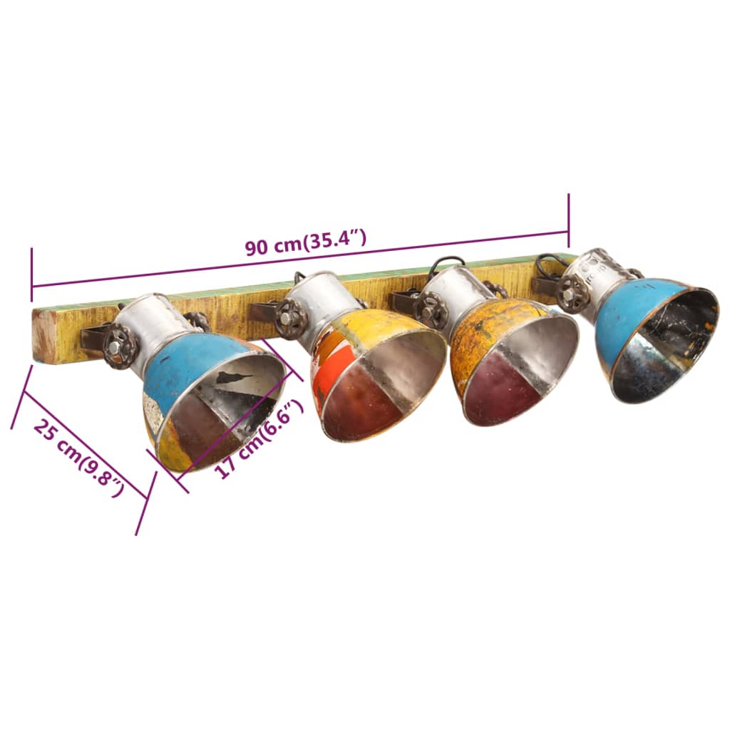 Wall lamp, various colours, 90x25cm, E27, industrial