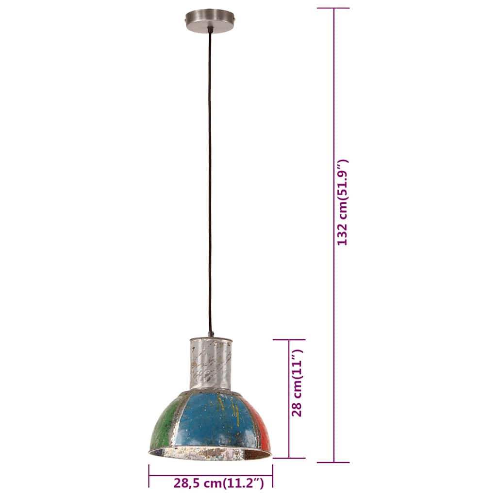 Pakabinamas šviestuvas, įvairių spalvų, 25W, 28,5cm, E27