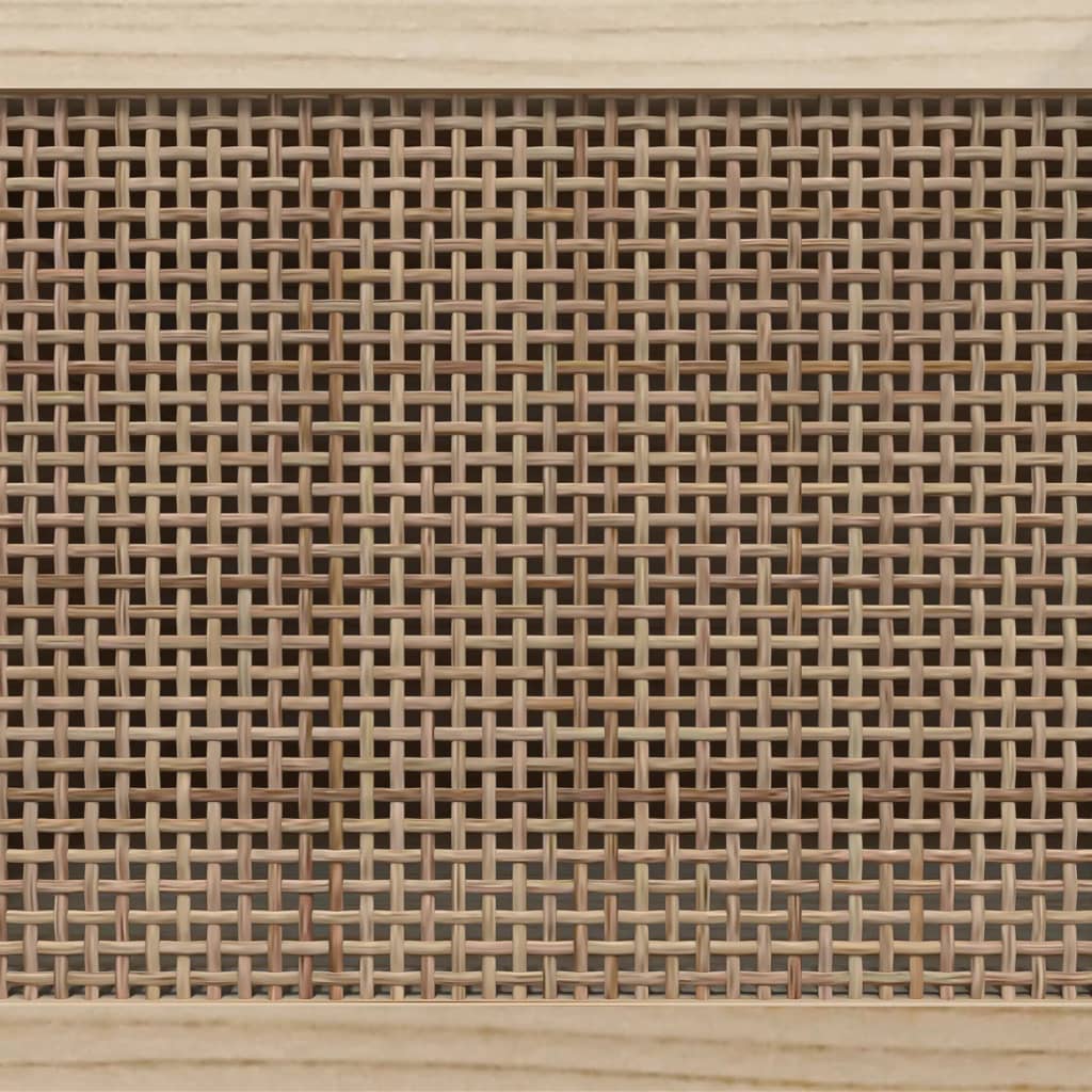 Televizoriaus spintelė, ruda, 80x30x40cm, pušis ir ratanas