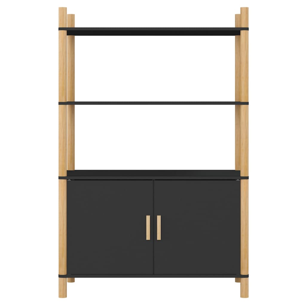 Chest of drawers, black, 80x40x121cm, engineered wood