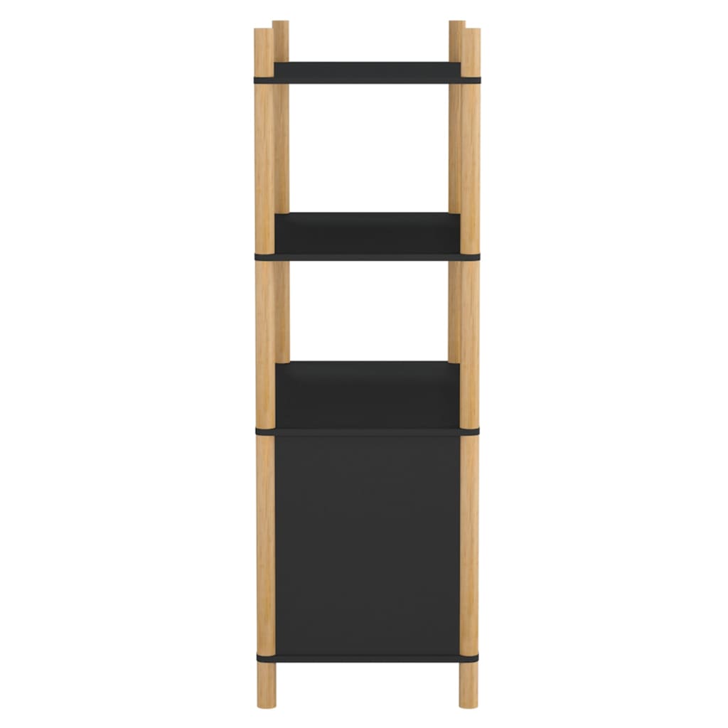 Chest of drawers, black, 80x40x121cm, engineered wood