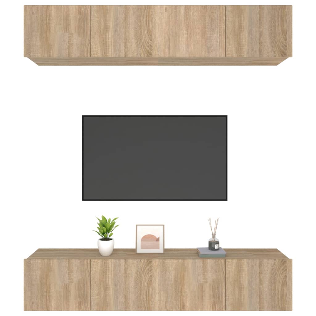 TV cabinets, 4 pcs, oak, 80x30x30cm, wood