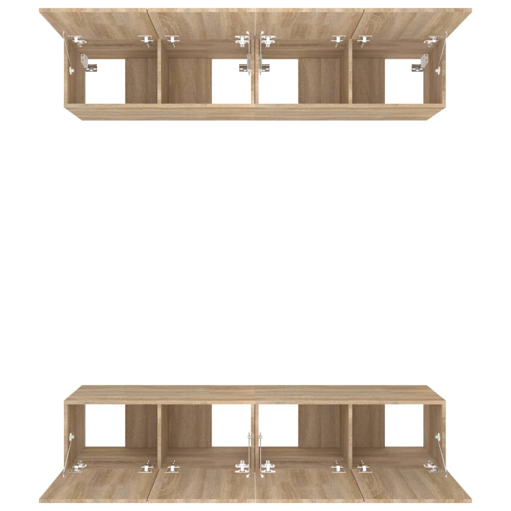 TV cabinets, 4 pcs, oak, 80x30x30cm, wood