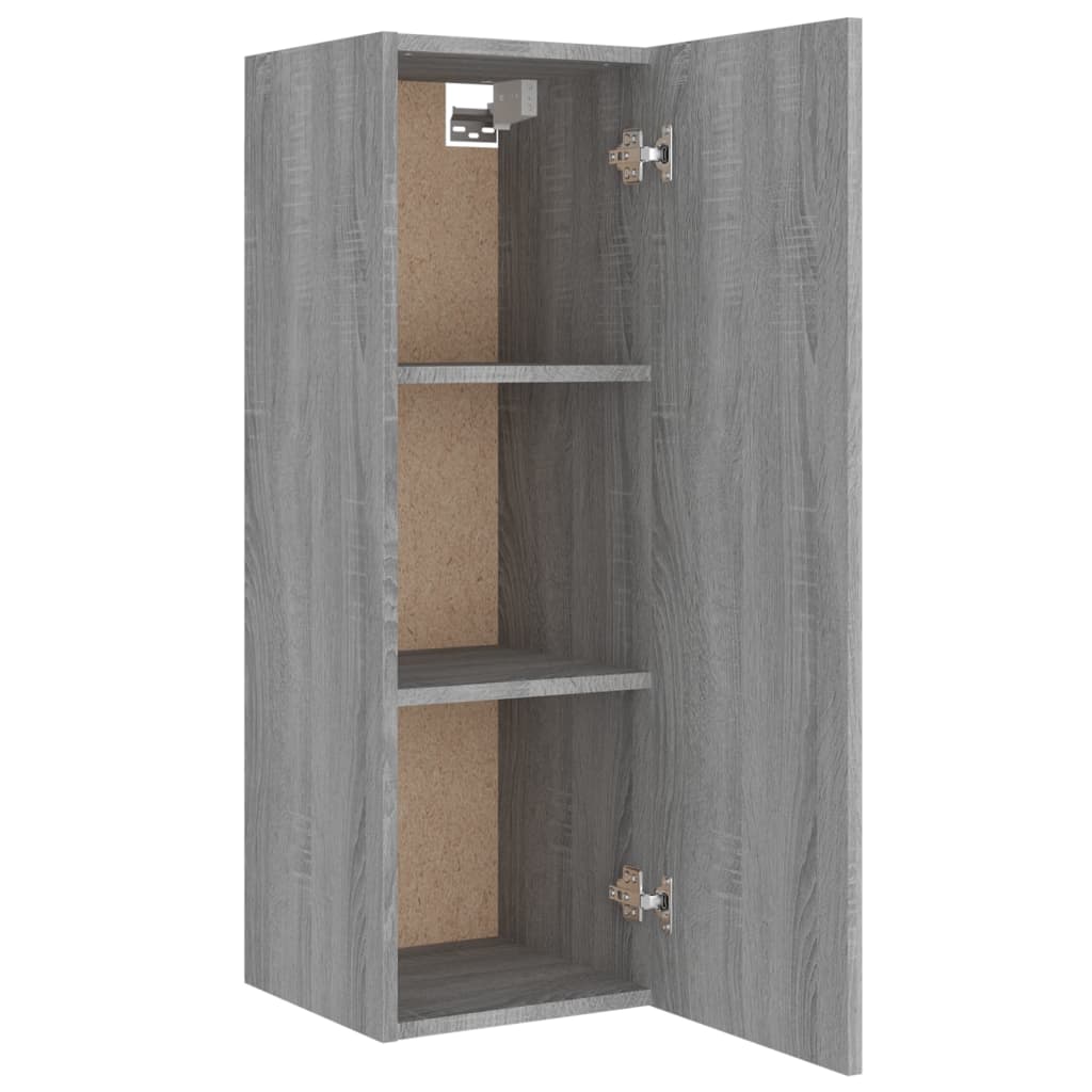 TV cabinet set, 4-piece, grey oak, wood