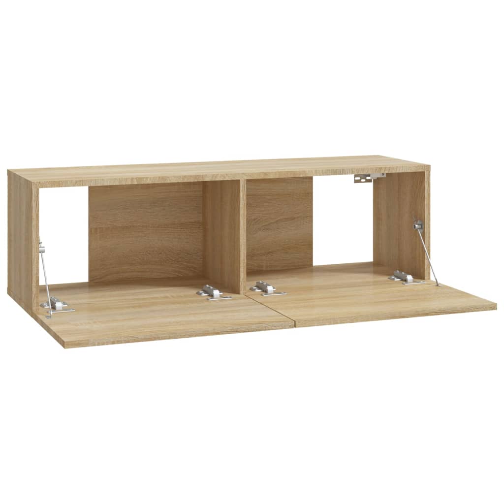 TV cabinet set, 8-piece, oak, wood