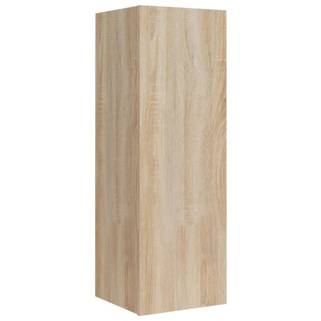 TV cabinet set, 8-piece, oak, wood