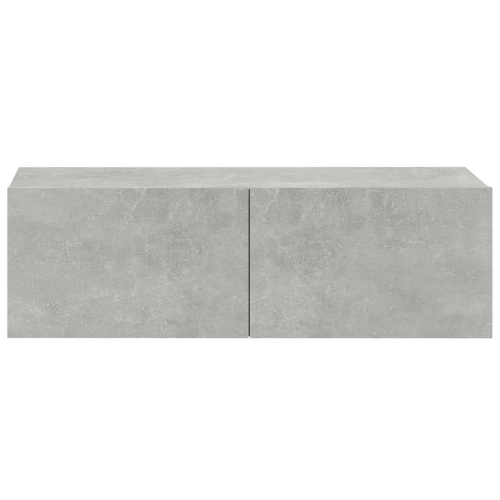 TV Cabinet Set, 3-Piece, Concrete Grey, Wood
