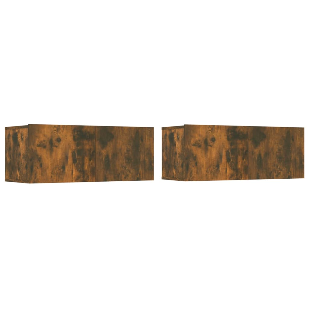TV cabinet set, 5-piece, smoky oak, wood
