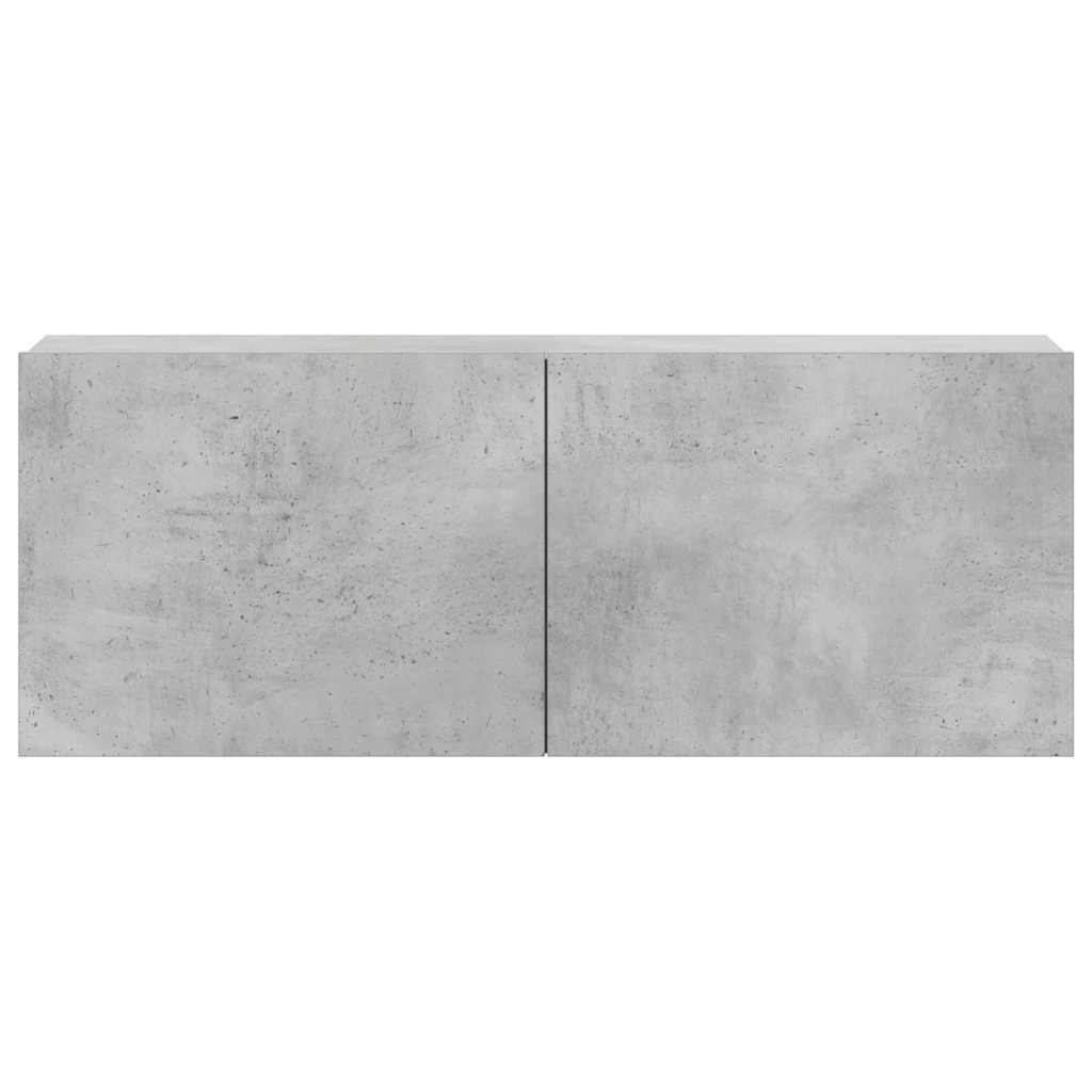 TV Cabinet Set, 3-Piece, Concrete Grey, Wood