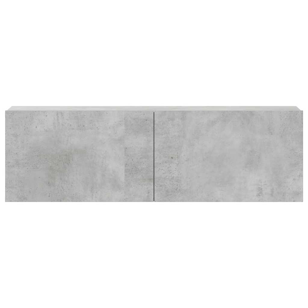 TV Cabinet Set, 3-Piece, Concrete Grey, Wood