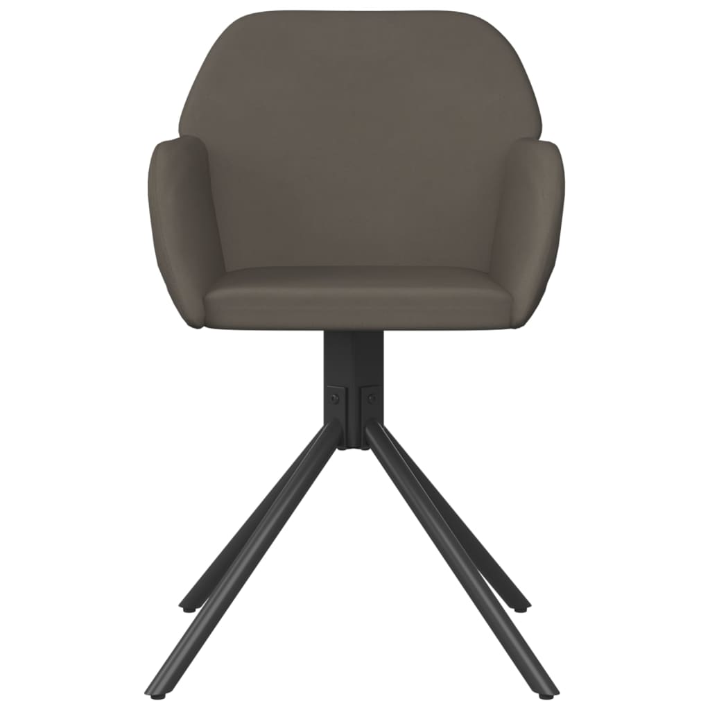 Swivel Dining Chairs, 2 pcs, Dark Grey, Velvet