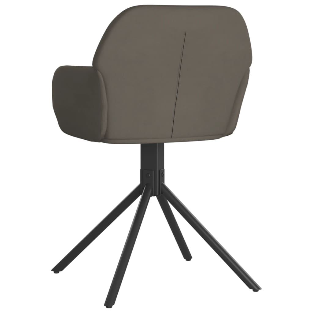 Swivel Dining Chairs, 2 pcs, Dark Grey, Velvet