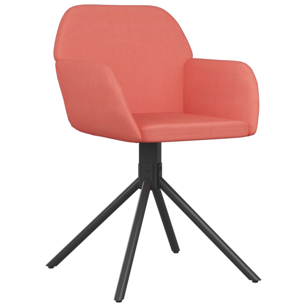 Swivel Dining Chairs, 2 pcs, Pink, Velvet