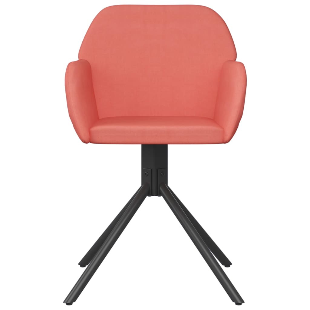 Swivel Dining Chairs, 2 pcs, Pink, Velvet
