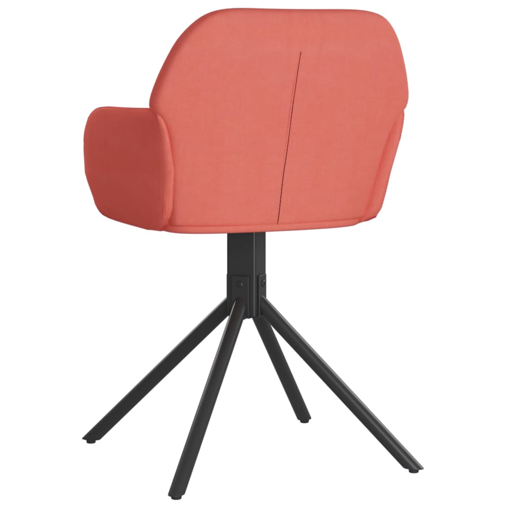 Swivel Dining Chairs, 2 pcs, Pink, Velvet