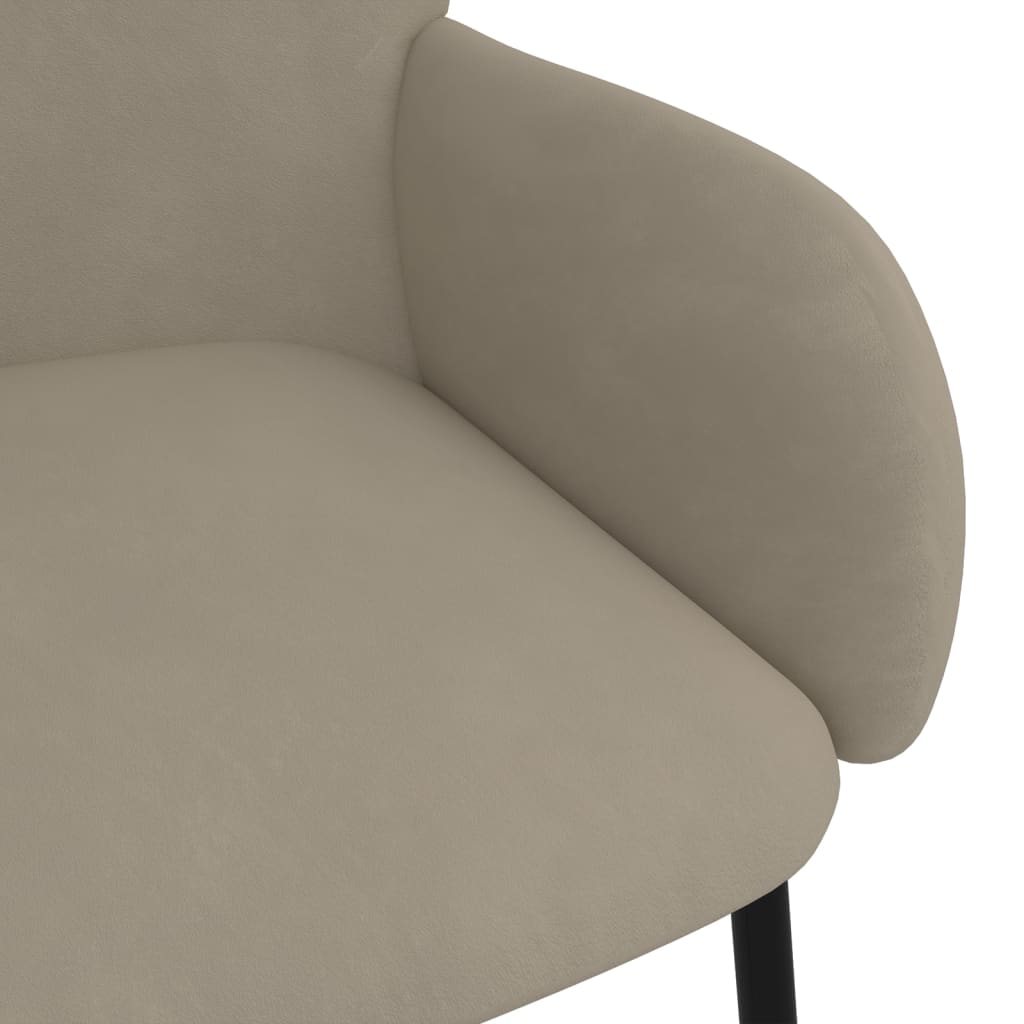 Dining chairs, 2 pcs., light gray, velvet