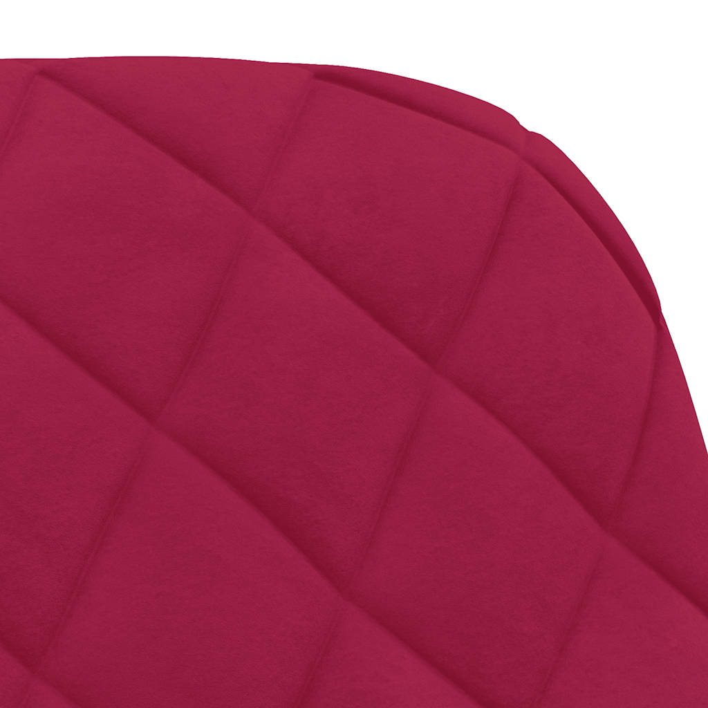 Dining chairs, 2 pcs., burgundy, velvet