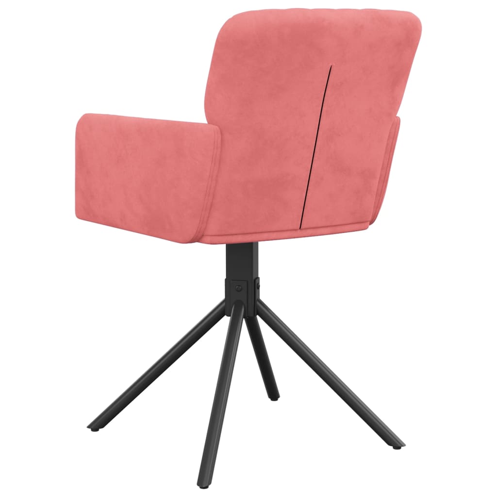 Swivel Dining Chairs, 2 pcs, Pink, Velvet