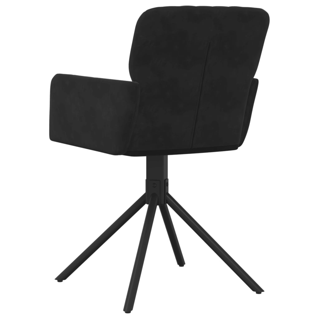 Swivel Dining Chairs, 2 pcs, Black, Velvet