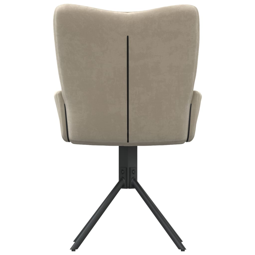 Swivel Dining Chairs, 2 pcs., Light Grey, Velvet