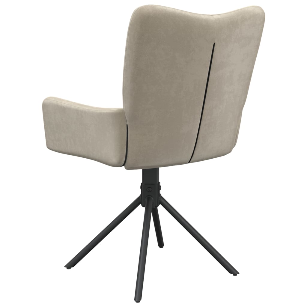 Swivel Dining Chairs, 2 pcs., Light Grey, Velvet