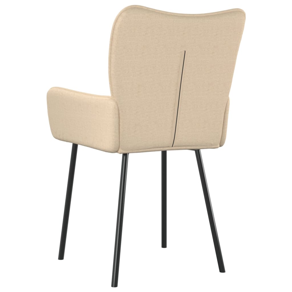 Dining chairs, 2 pcs., cream, fabric