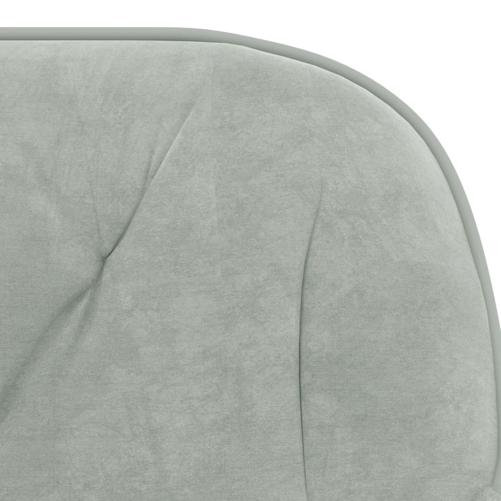 Dining chairs, 2 pcs., light gray, velvet