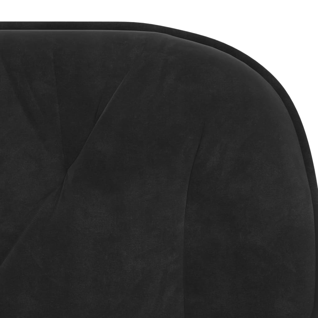 Dining chairs, 2 pcs., black, velvet