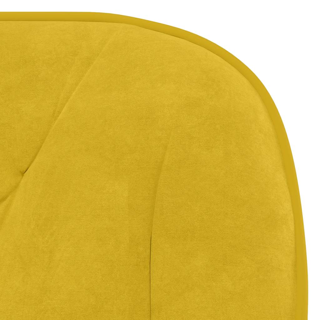 Dining chairs, 2 pcs, yellow, velvet