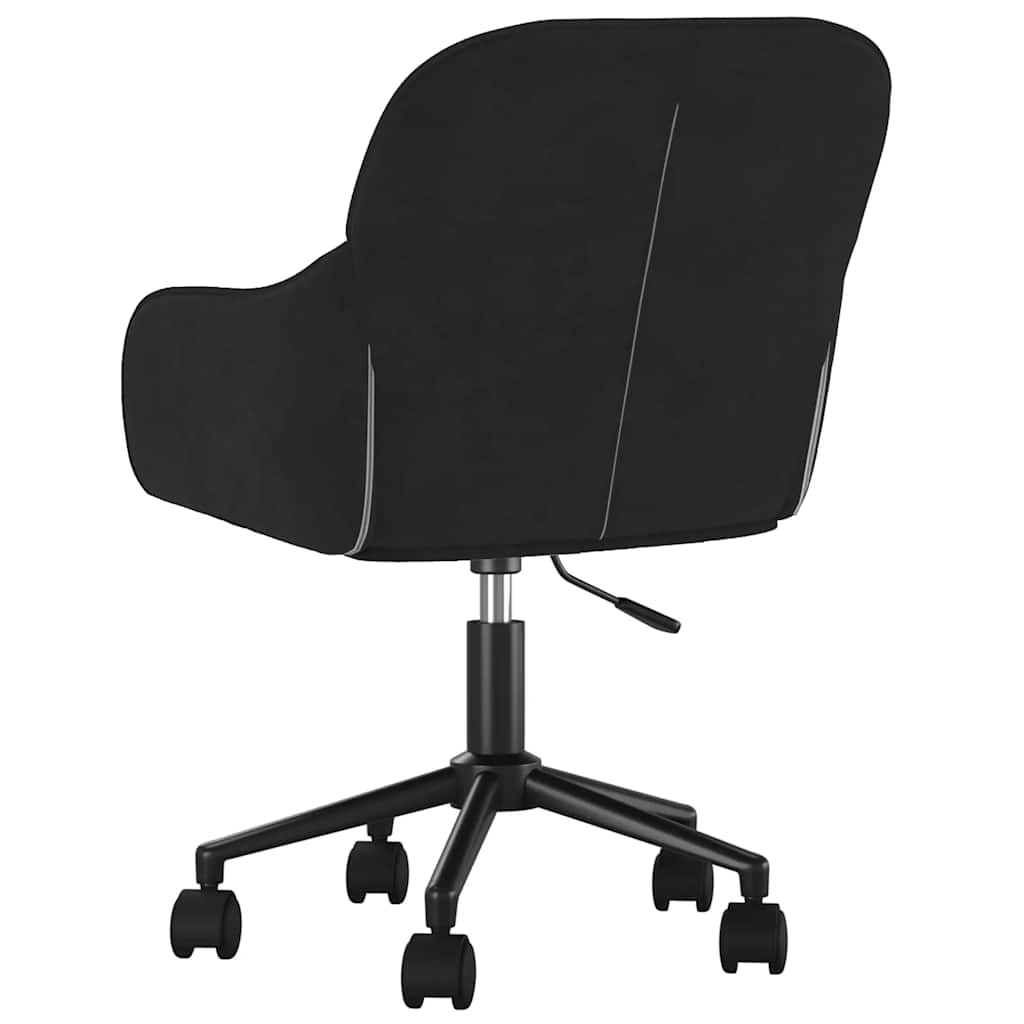 Swivel office chair, black, velvet