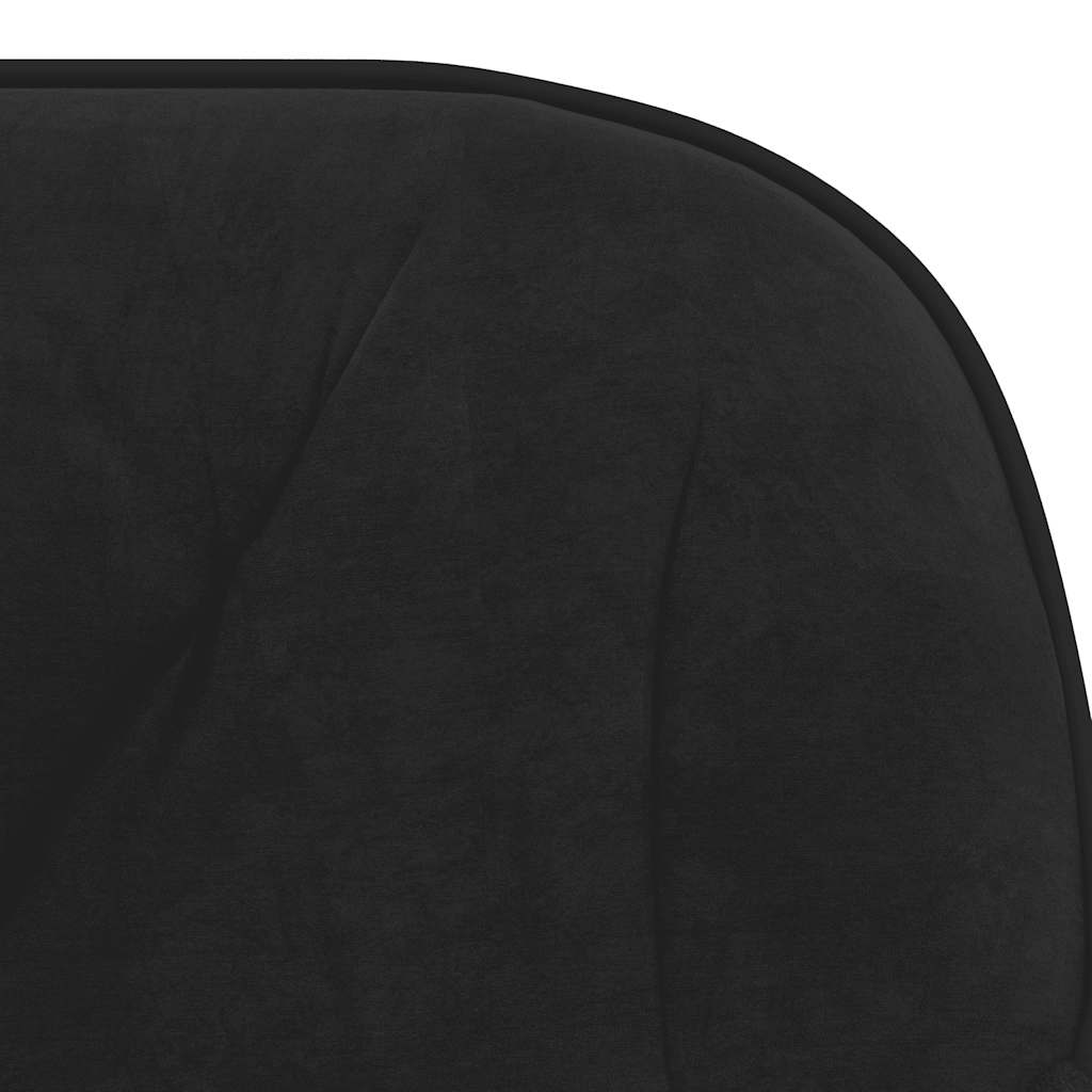 Swivel office chair, black, velvet