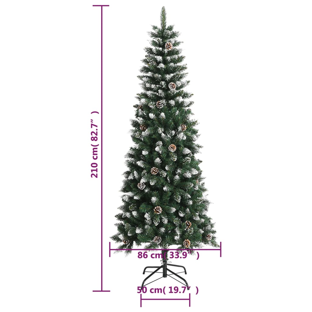 Artificial Christmas tree MEADOW MOON, with stand, green, 210cm.
