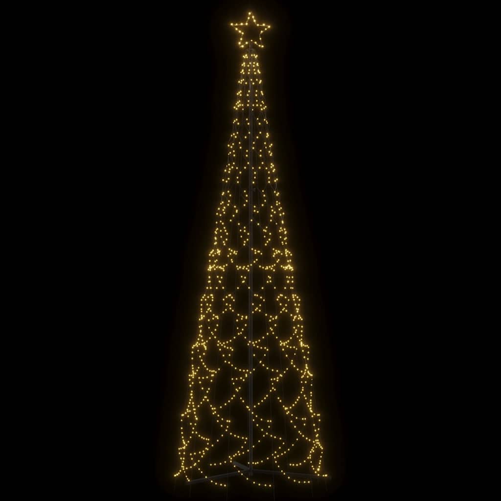 Kalėdinė eglutė, šiltai balta, 500 LED, 100x300 cm