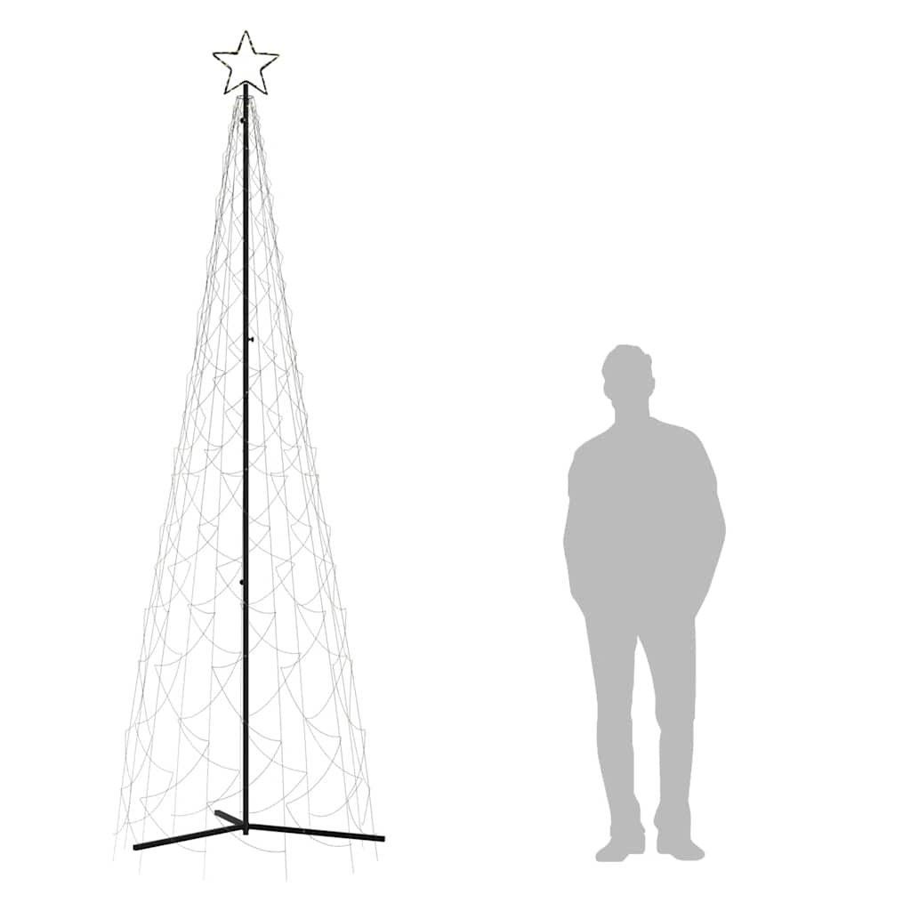 Kalėdinė eglutė, šiltai balta, 500 LED, 100x300 cm