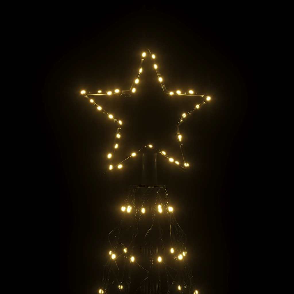 Kalėdinė eglutė, šiltai balta, 1400 LED, 160x500 cm