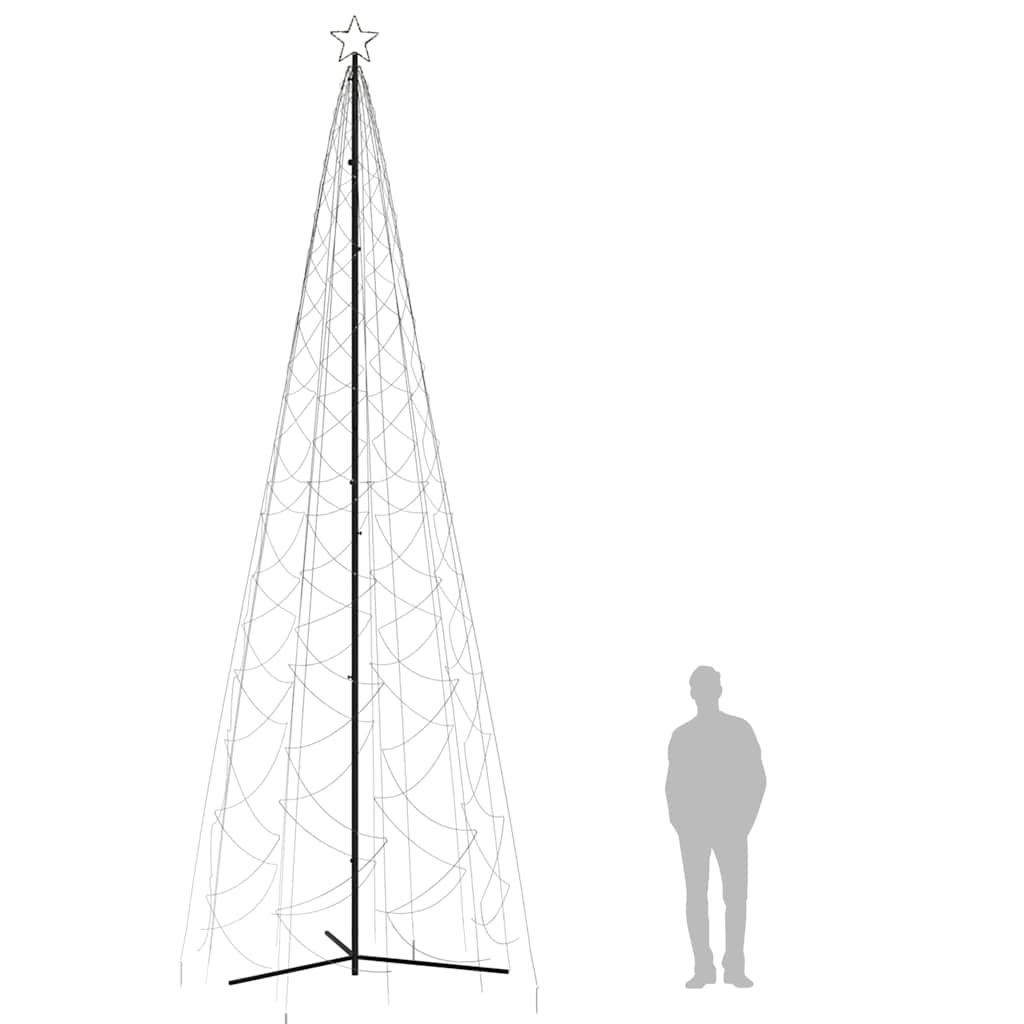 Kalėdinė eglutė, šiltai balta, 1400 LED, 160x500 cm