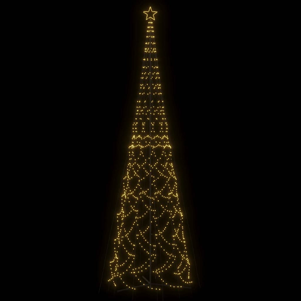 Kalėdinė eglutė su kankorėžiu, šiltai balta, 3000 LED, 230x800 cm