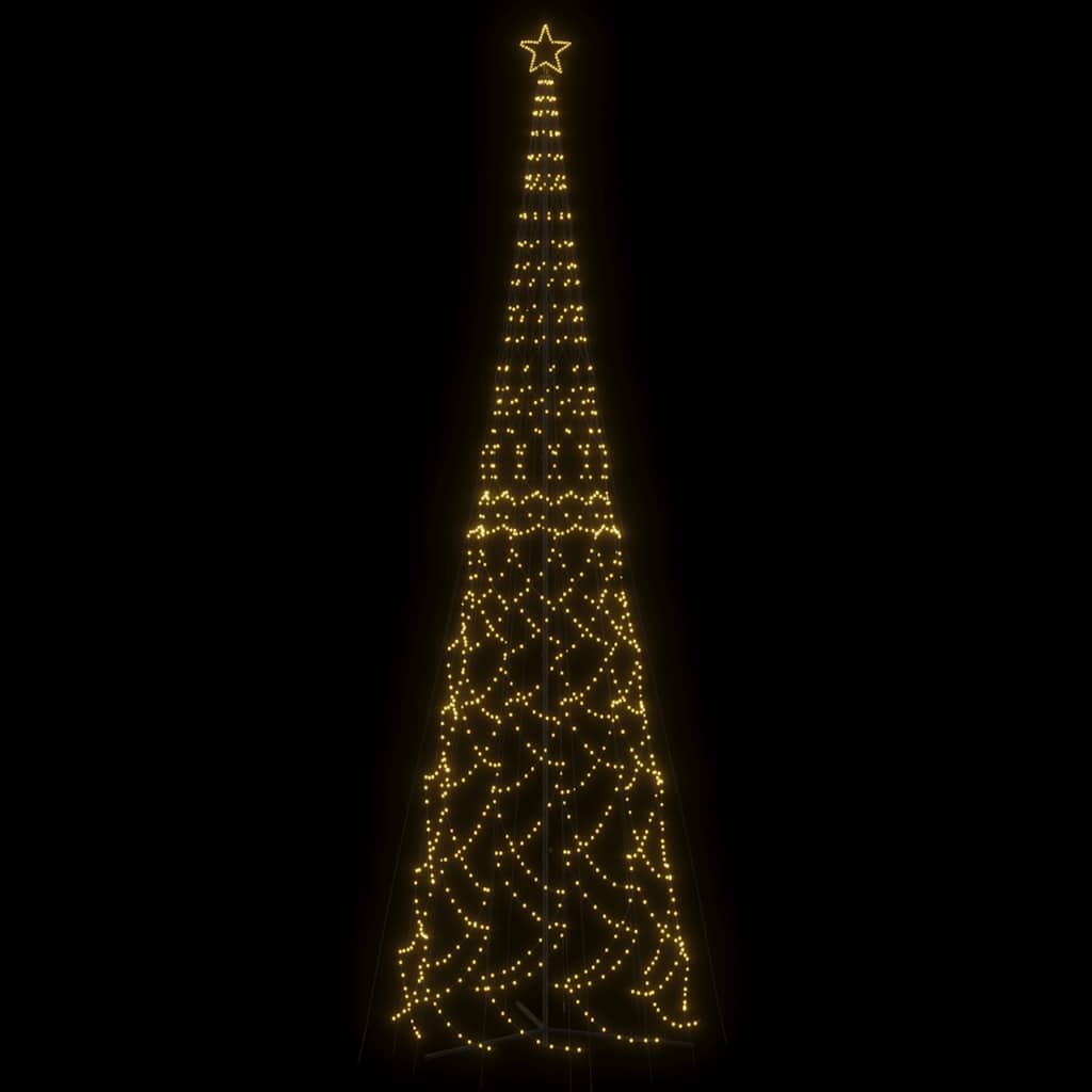 Kalėdinė eglutė su kankorėžiu, šiltai balta, 3000 LED, 230x800 cm