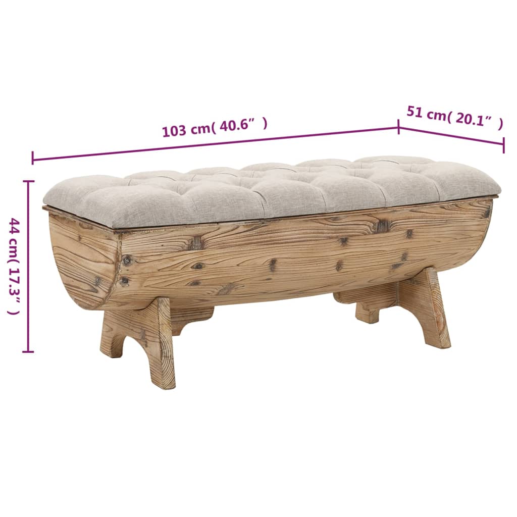 Saugojimo suolas 103 cm Iš kietos pušies