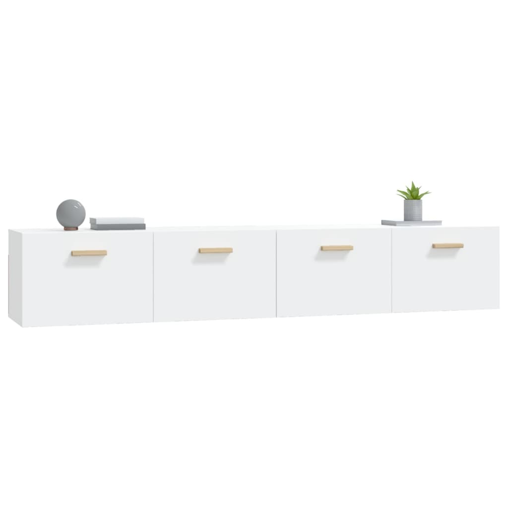 Sieninės spintelės, 2vnt., baltos, 100x36,5x35cm, mediena
