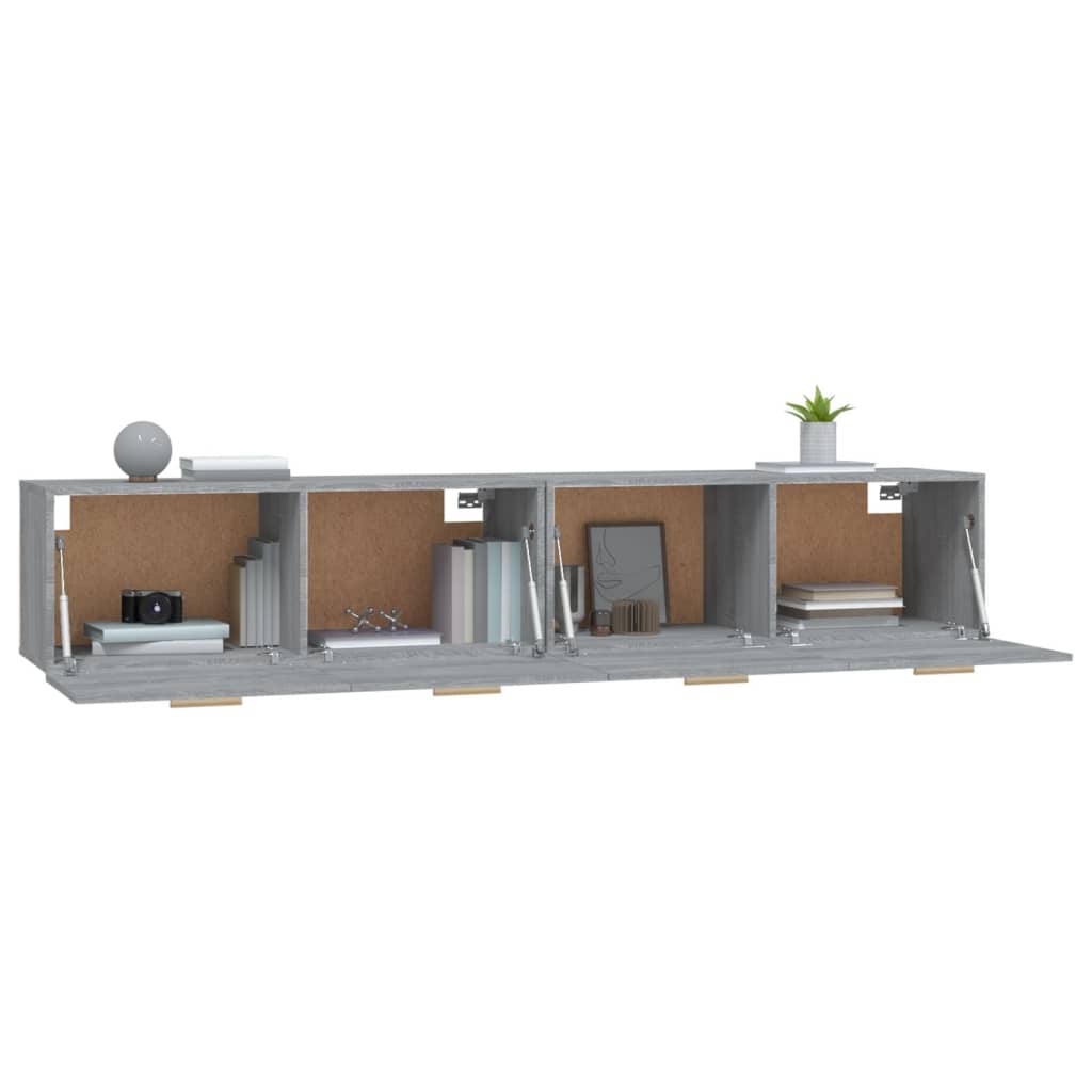Cabinets, 2 pcs., grey oak, 100x36.5x35cm, wood