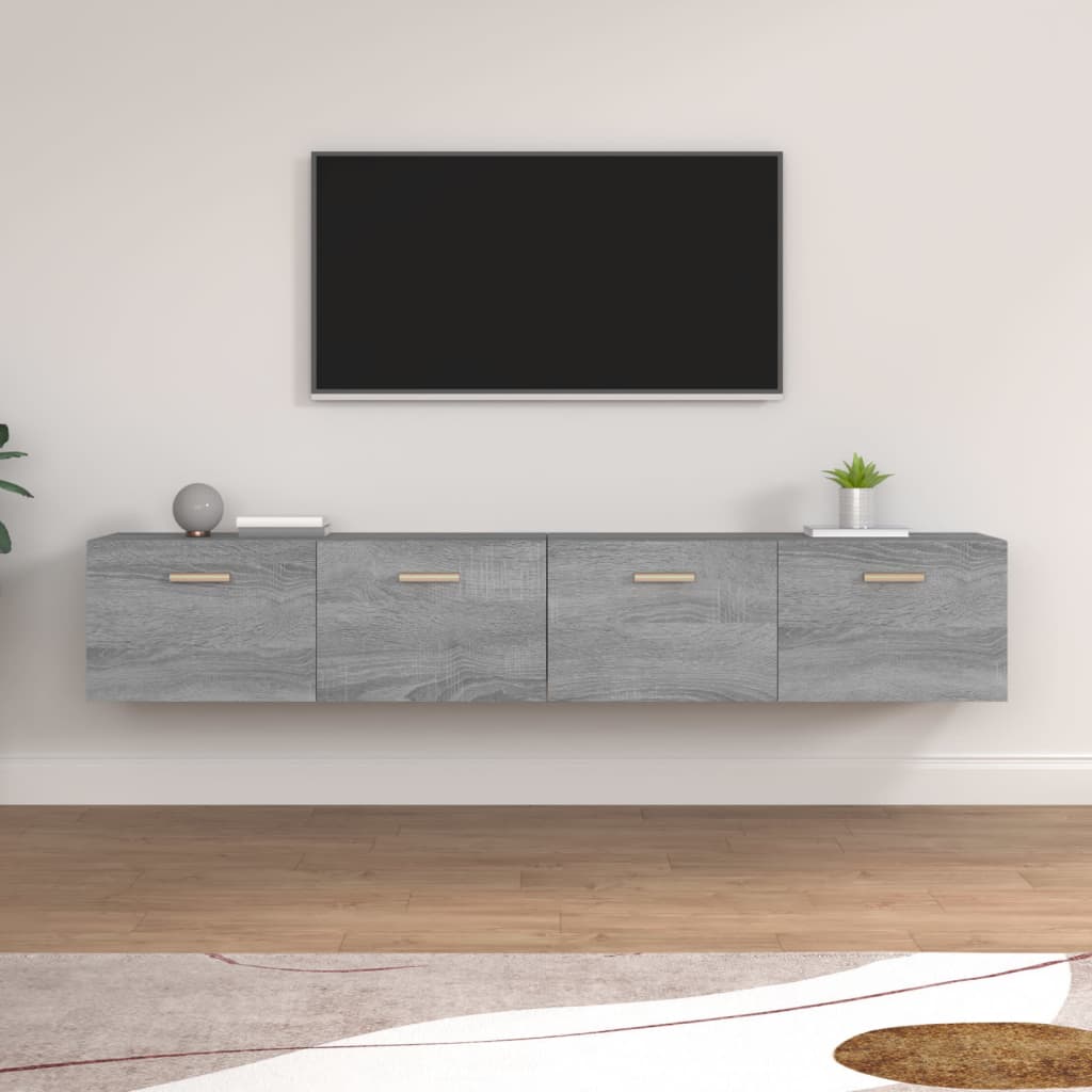 Cabinets, 2 pcs., grey oak, 100x36.5x35cm, wood
