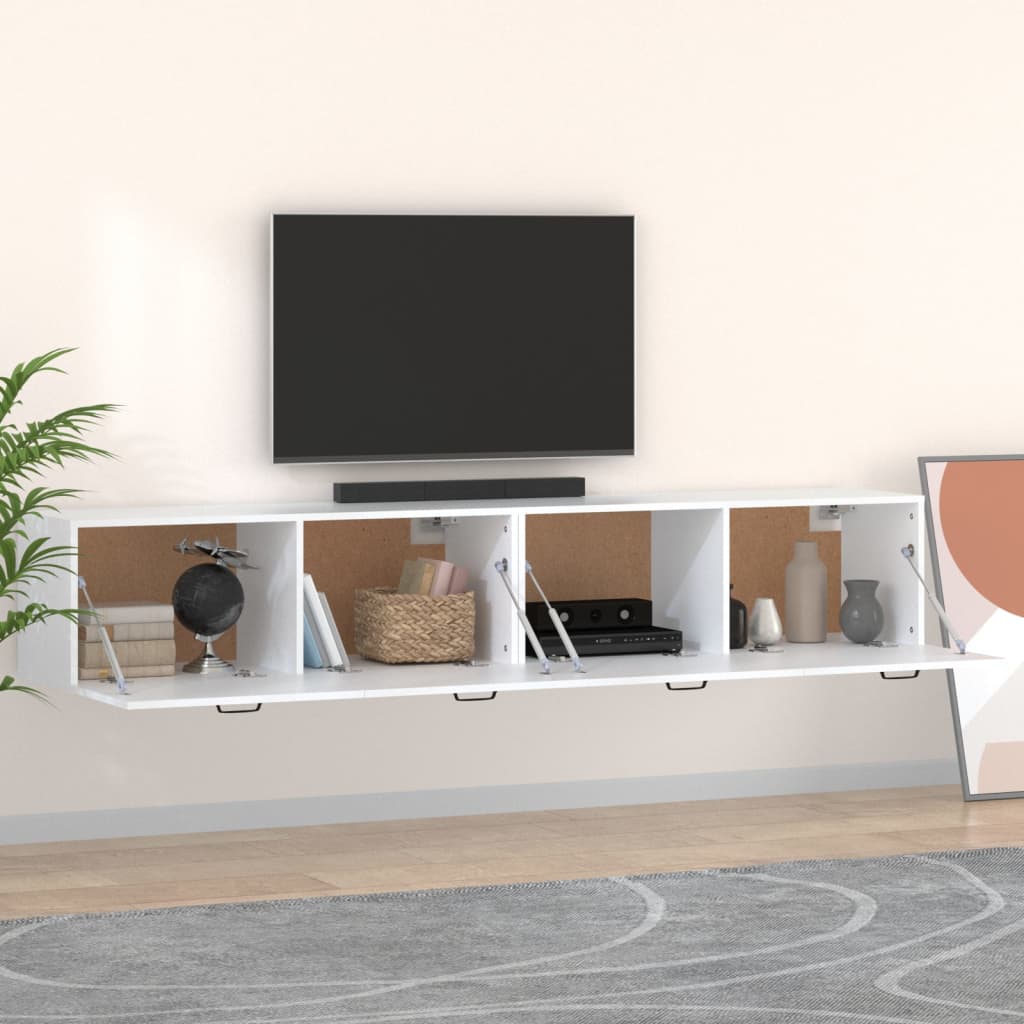 Wall cabinets, 2 pcs., white, 100x36.5x35cm, wood