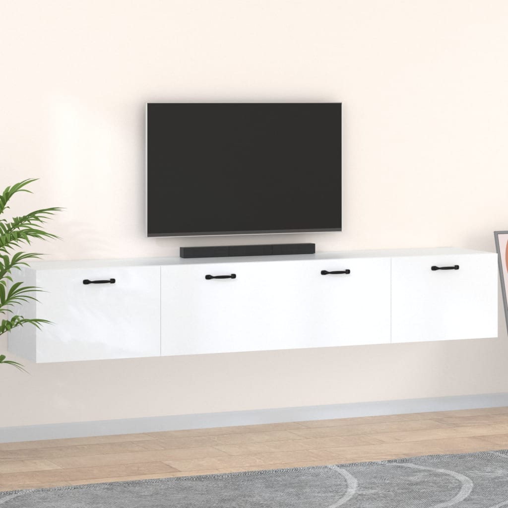 Wall cabinets, 2 pcs., white, 100x36.5x35cm, wood