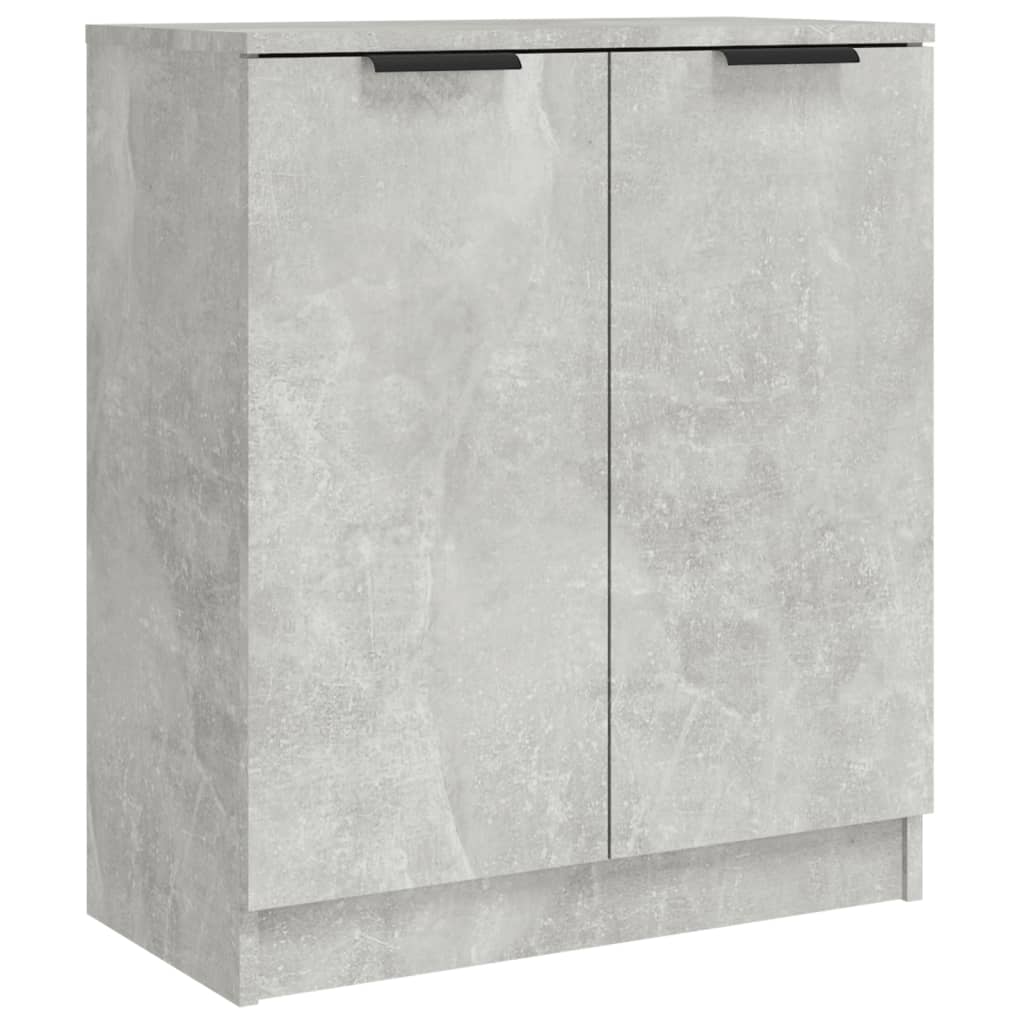 Side cabinets, 3 pieces, concrete grey, engineered wood